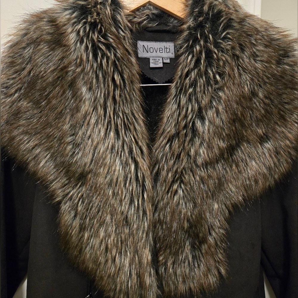 Novelti  Penny Lane Jacket Faux Suede  Faux Fur Trim & Studds Small - Picture 3 of 12